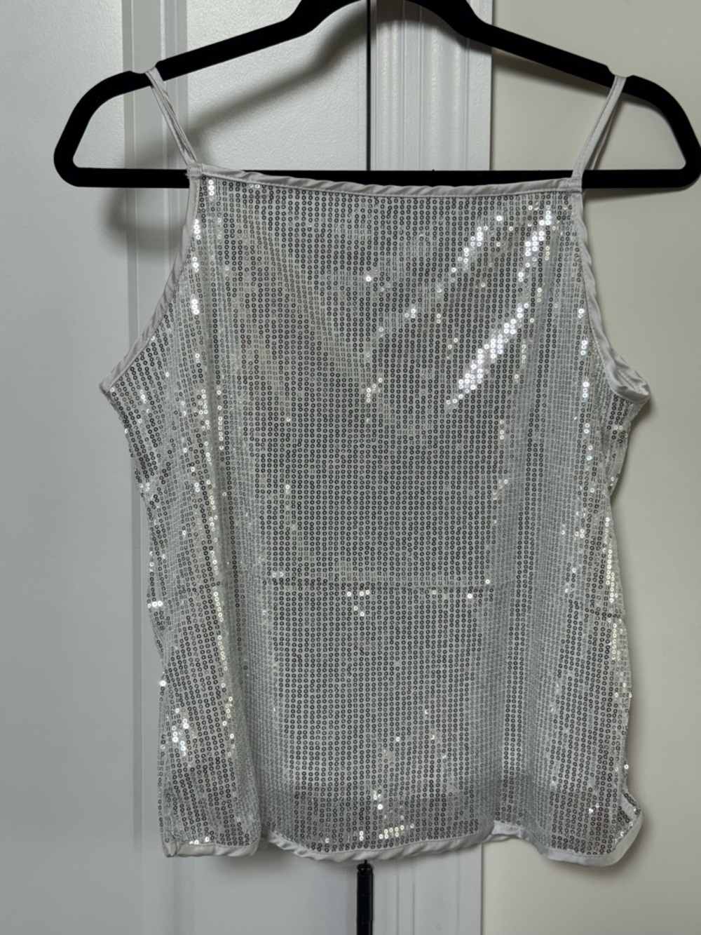 Silver Sequin Top size Medium